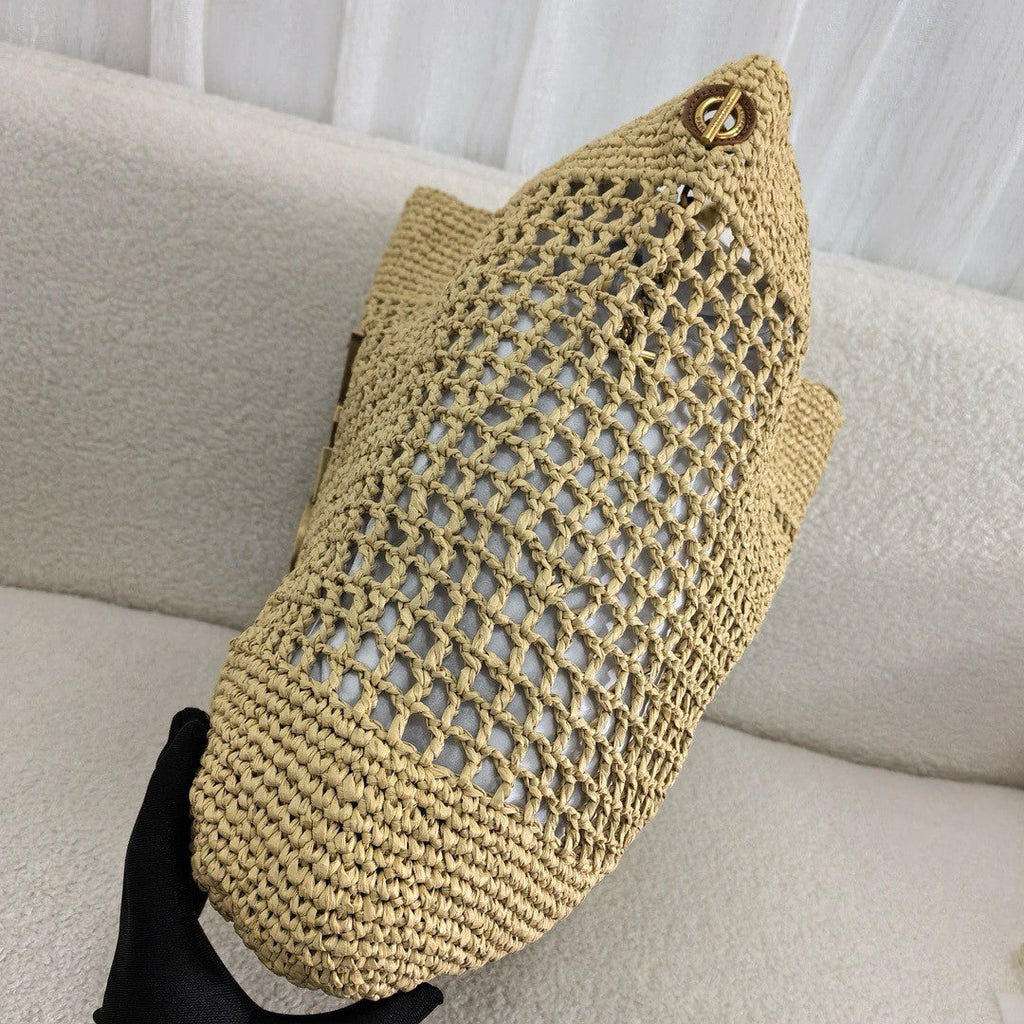 Saint Laurent YSL Raffia Icare Tote Bag product image 8, provided for visual reference and product detail review
