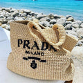 Prada Raffia Bag Handbag Beach Bag for Summer - Brown product image 1, provided for visual reference and product detail