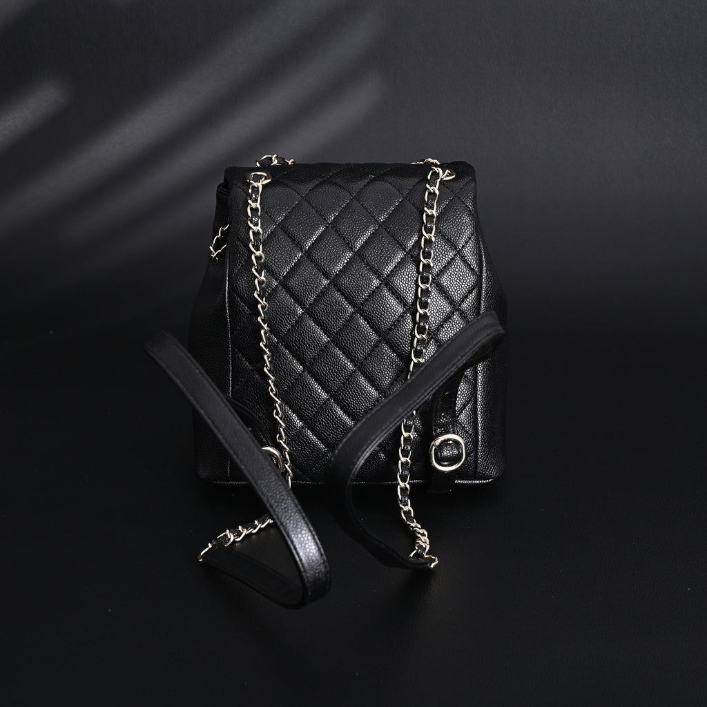 Chanel Duma Backpack – Black Quilted Lambskin with Gold-Tone Hardware (24A Collection) product image 2, provided for visual