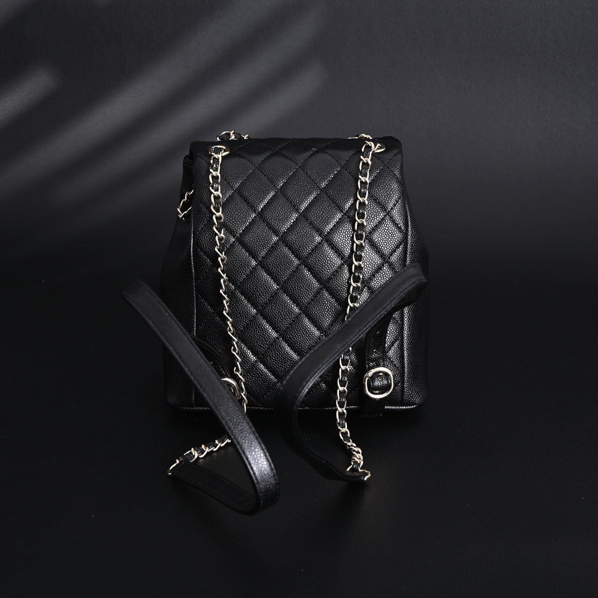 Chanel Duma Backpack – Black Quilted Lambskin with Gold-Tone Hardware (24A Collection) product image 2, provided for visual