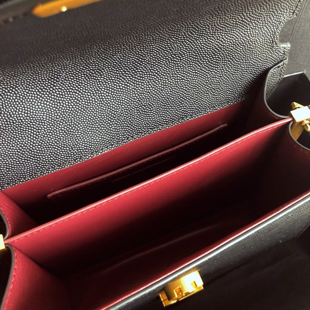YSL Cassandra Mini Top Handle Bag Black product image 8, provided for visual reference and product detail review