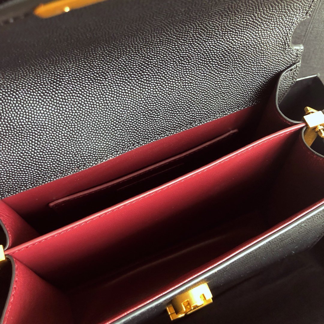 YSL Cassandra Mini Top Handle Bag Black product image 8, provided for visual reference and product detail review