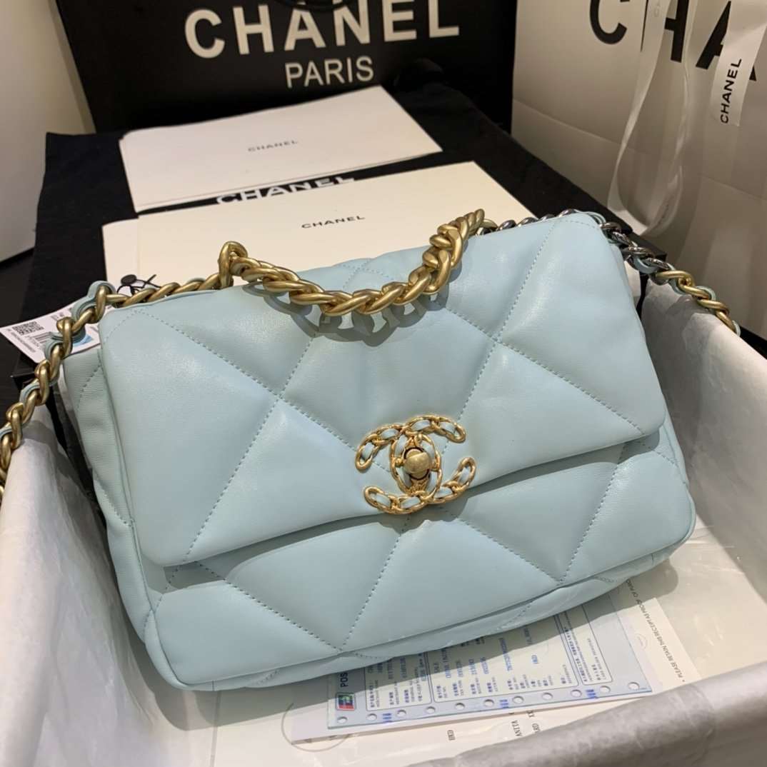 Chanel 19 Small Flap Bag Tiffany Blue product image 3, provided for visual reference and product detail review
