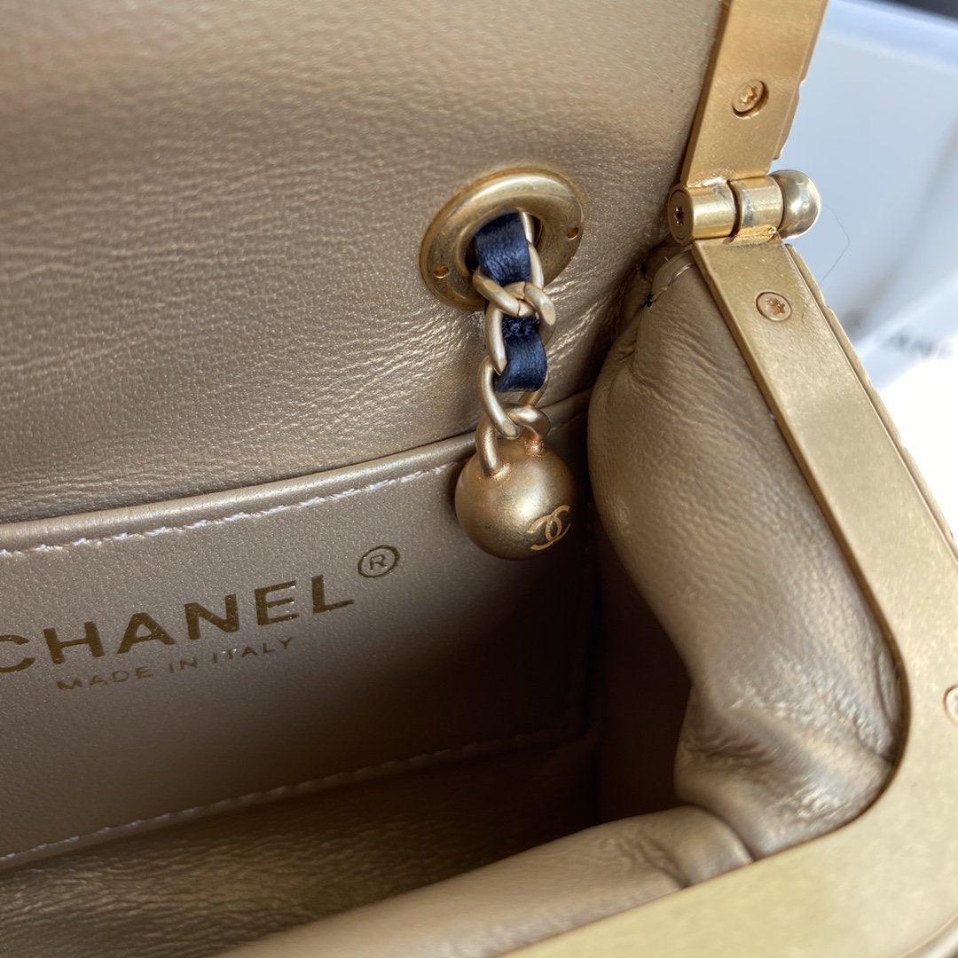 Chanel Small Kiss-Lock Bag - Black product image 9, provided for visual reference and product detail review