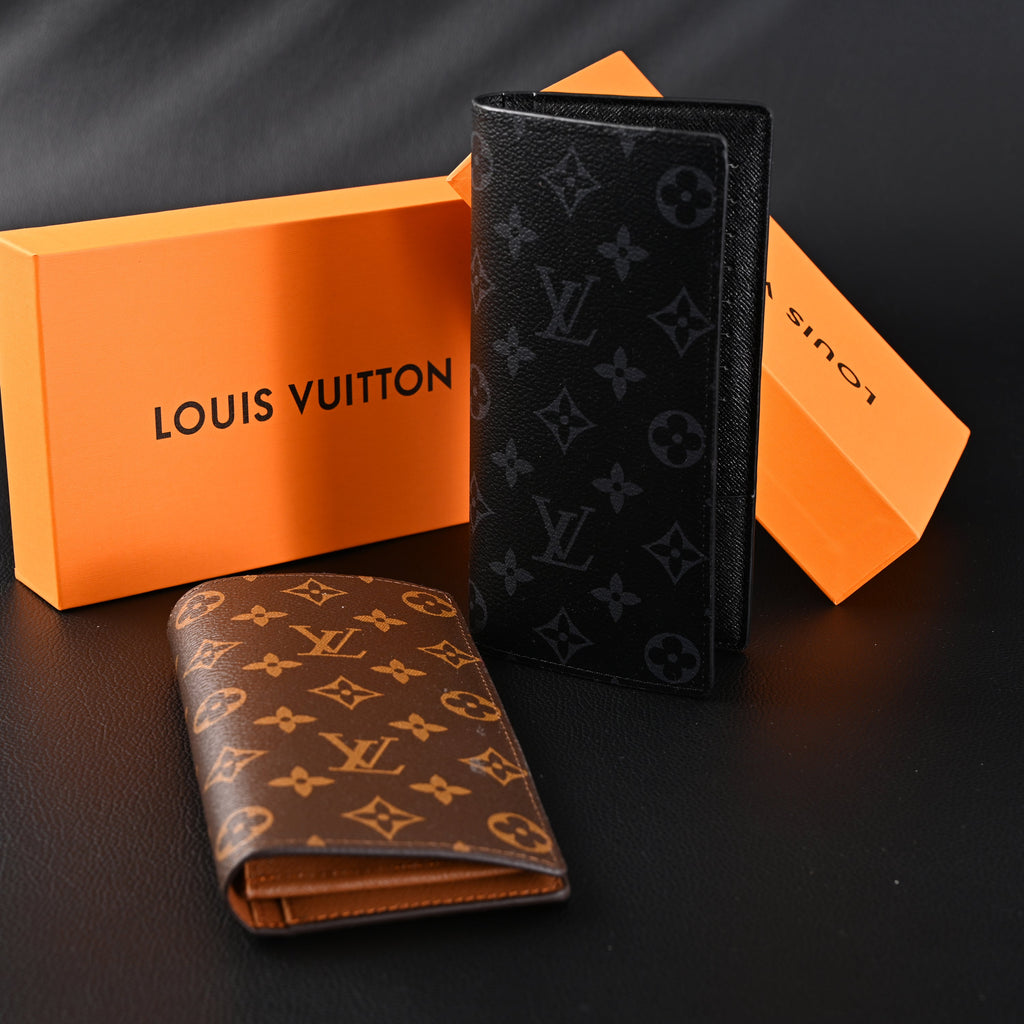 Louis Vuitton Brazza Wallet – Monogram Eclipse Canvas Long Bifold (M61697) - Classic LV Monogram Brown product image 1,