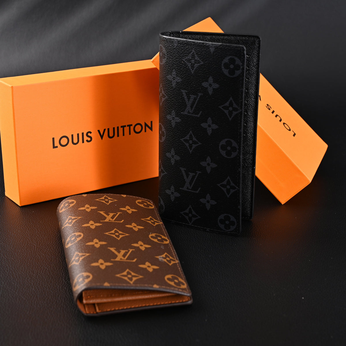 Louis Vuitton Brazza Wallet – Monogram Eclipse Canvas Long Bifold (M61697) - Classic LV Monogram Brown product image 1,