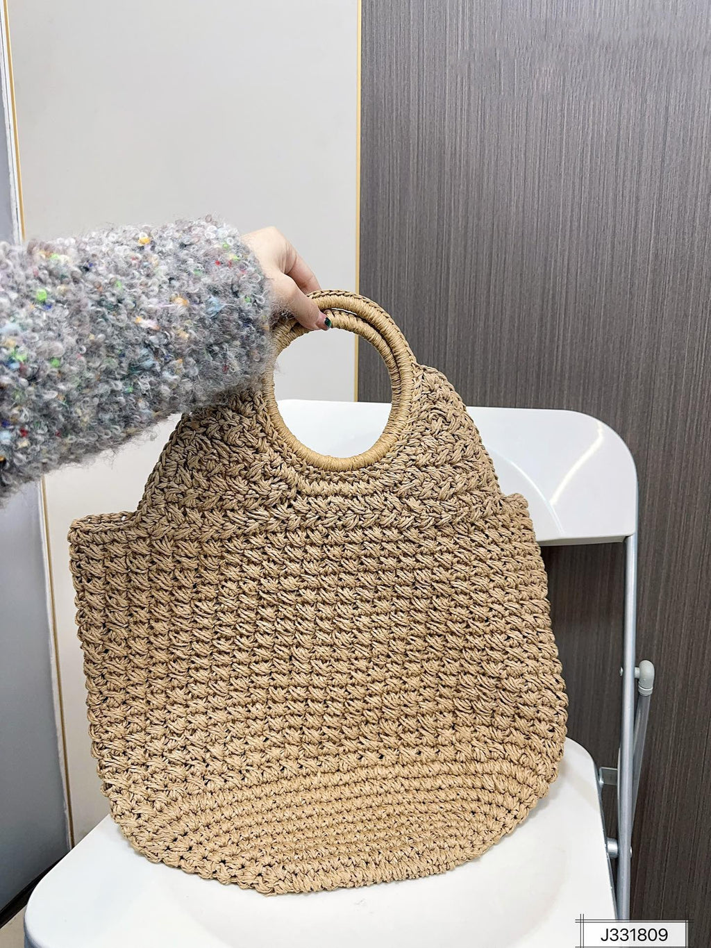 YSL Saint Laurent Summer Raffia Tote Bag product image 6, provided for visual reference and product detail review