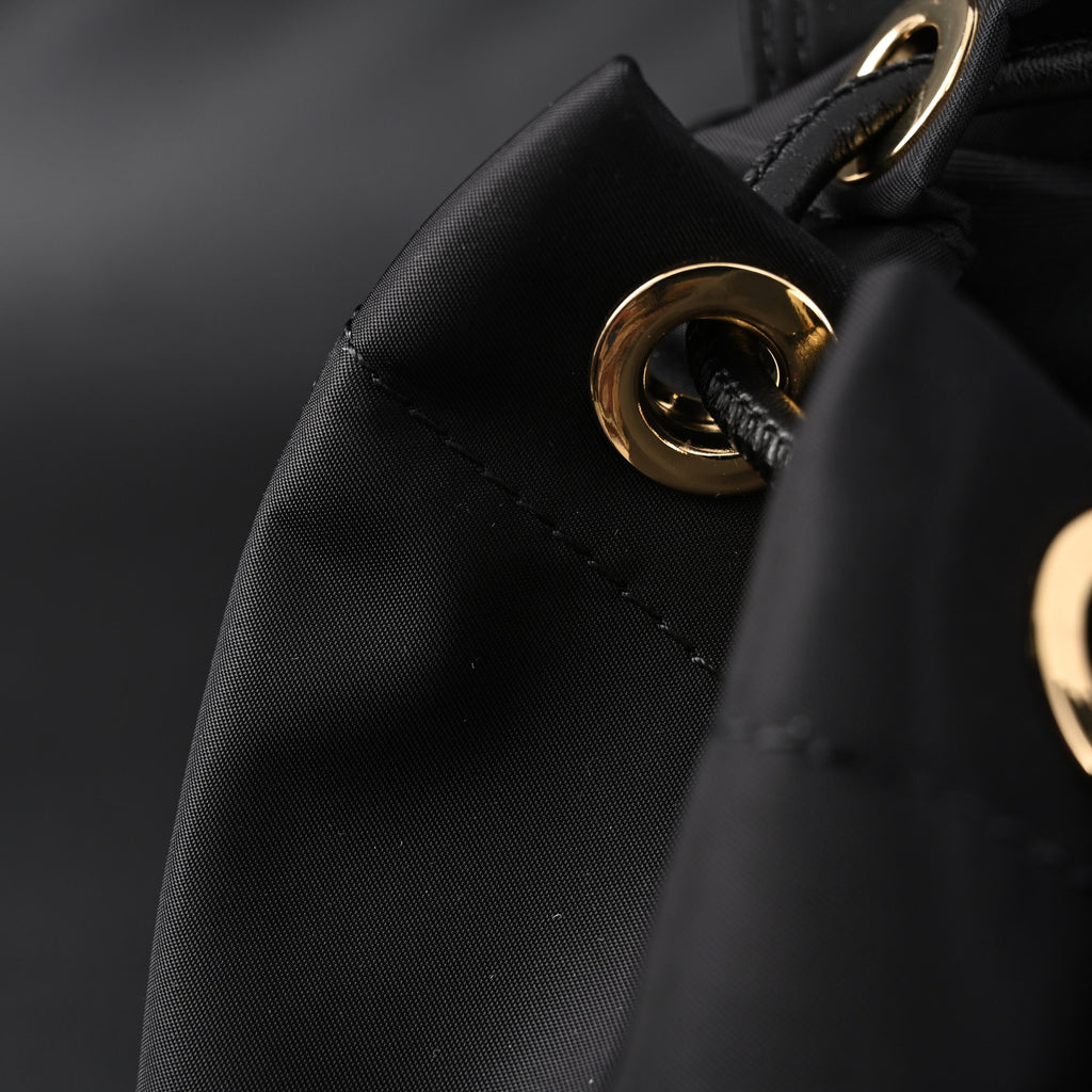 Burberry the Rucksack – Black Nylon & Leather Backpack with Gold-Tone Hardware - Black with Gold Accents product image 2,