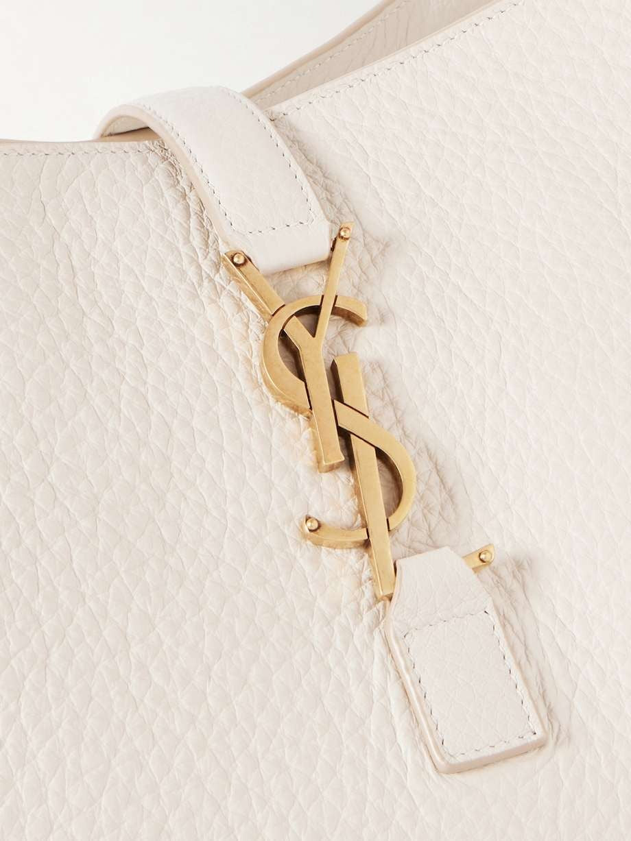 Saint Laurent Le 5 À 7 Bea Textured-Leather Tote - White product image 3, provided for visual reference and product detail