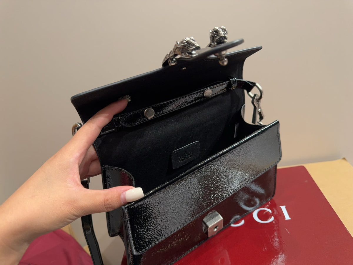Gucci Glossy Black Handbag Crossbody product image 9, provided for visual reference and product detail review