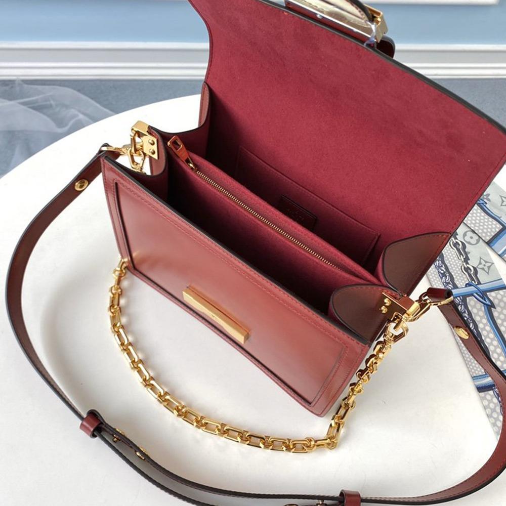 LV Dauphine MM Cherry Red Handbag product image 4, provided for visual reference and product detail review