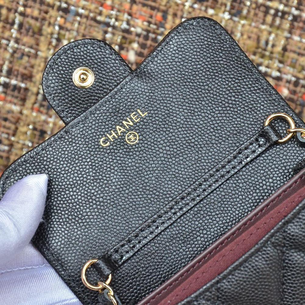Chanel Mini Wallet On Chain Caviar Leather product image 7, provided for visual reference and product detail review