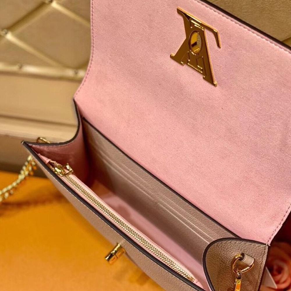 LV Twist Chain Wallet Light Pink Grain Leather product image 4, provided for visual reference and product detail review