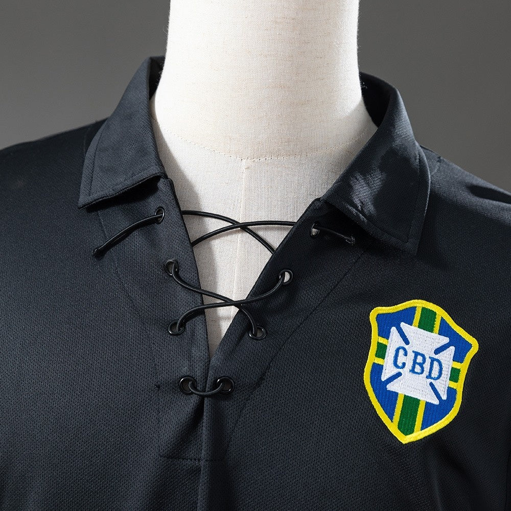 Brazil Jersey 2004 Black Retro Football Kit Long Sleeves product image 5