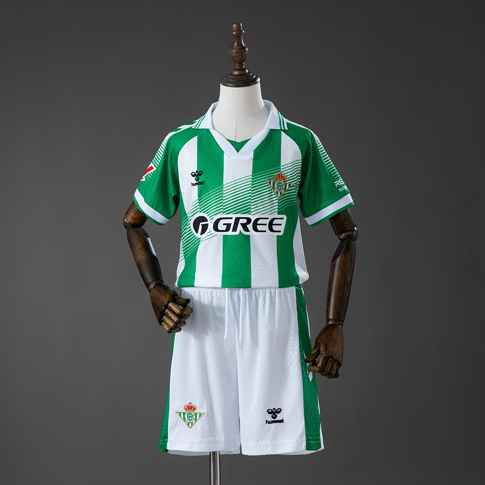Kids Real Betis Home Jersey 2026-2027 Football Kit Soccer