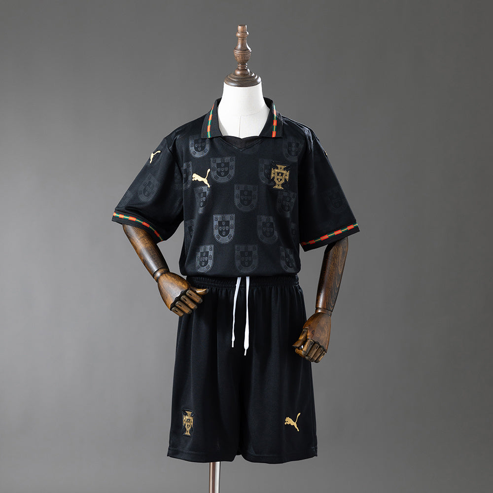 Kids Portugal Jersey 25/26 Black Football Kit product image 1