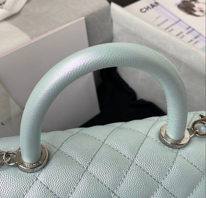 Chanel Coco Handle Bag 92990 23cm - Blue product image 2, provided for visual reference and product detail review