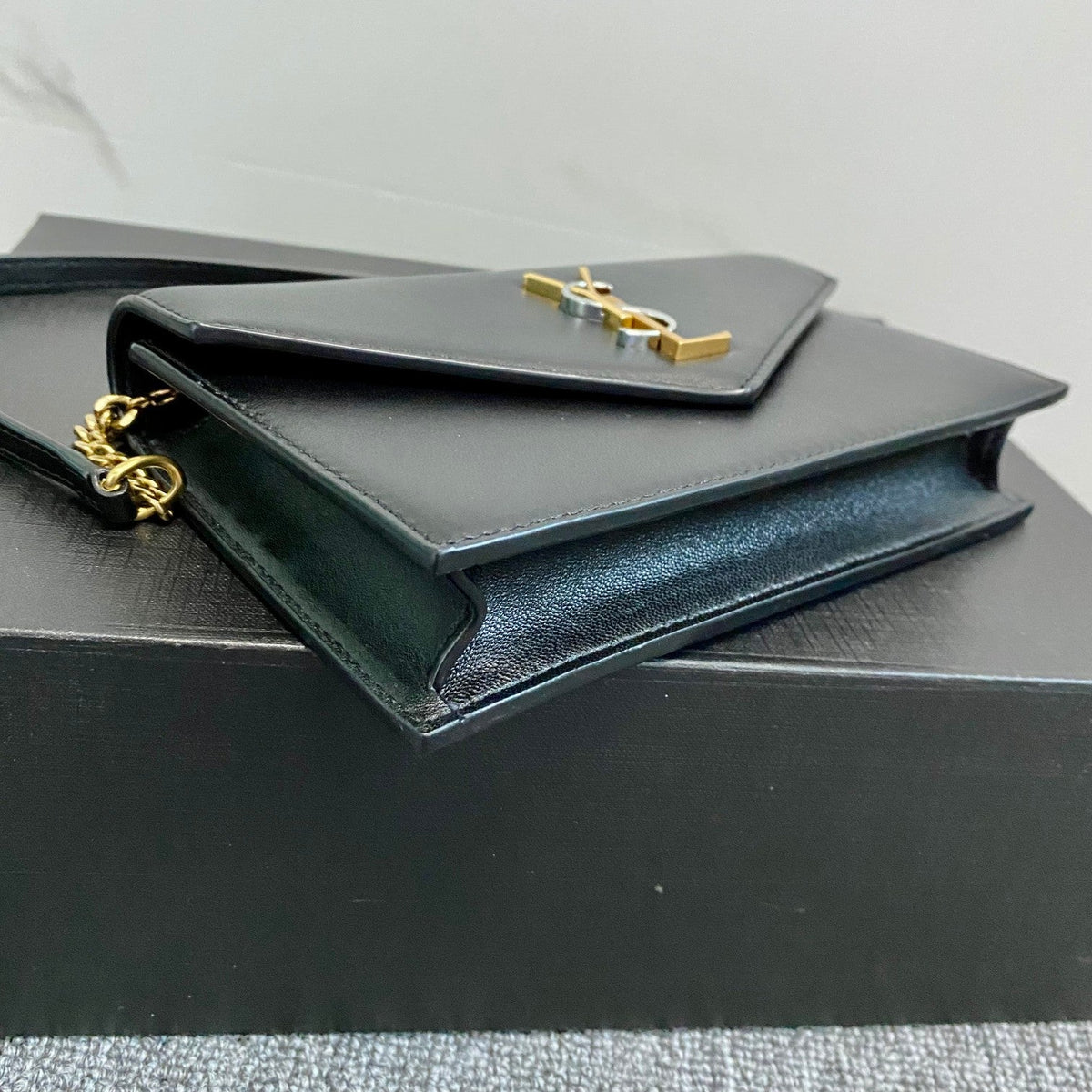 YSL Cassandra Shoulder Black Bag product image 2, provided for visual reference and product detail review