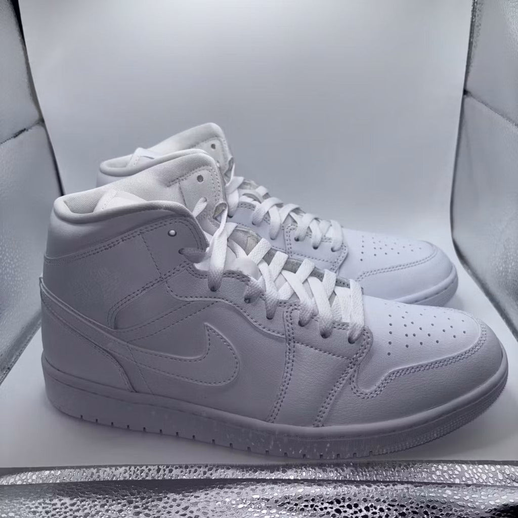 Air Jordan Mid Triple White (2022) (Women) product image 2, provided for visual reference and product detail review