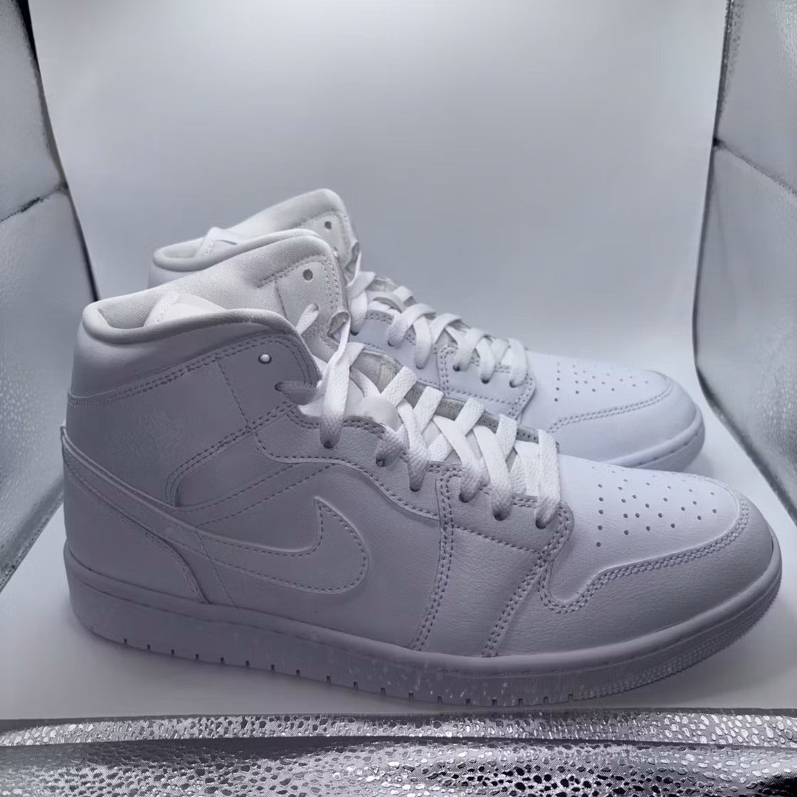 Air Jordan Mid Triple White (2022) (Women) product image 2, provided for visual reference and product detail review