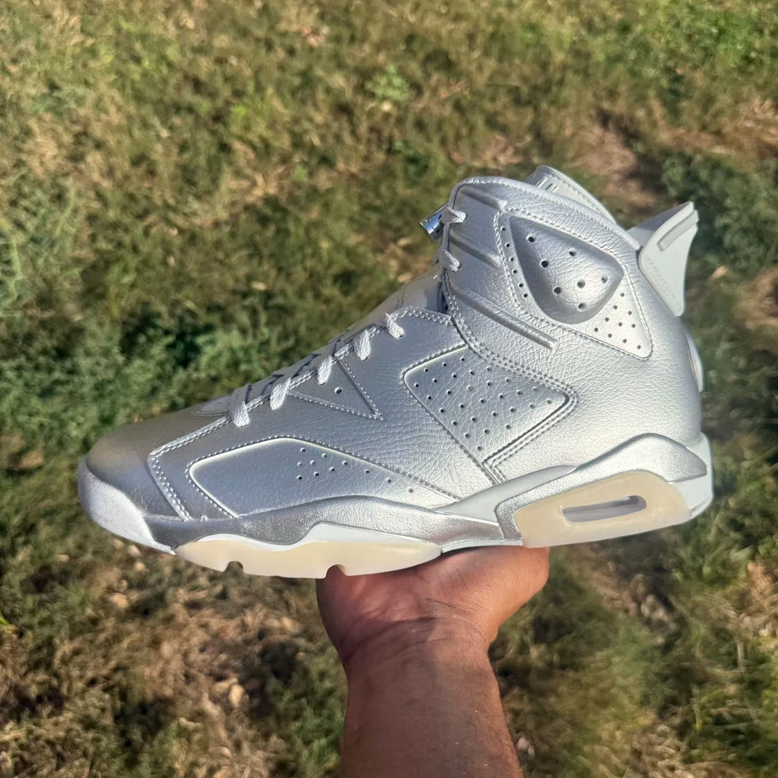 Air Jordan 6 Retro PSG Paris Saint-Germain Silver product image 2, provided for visual reference and product detail review