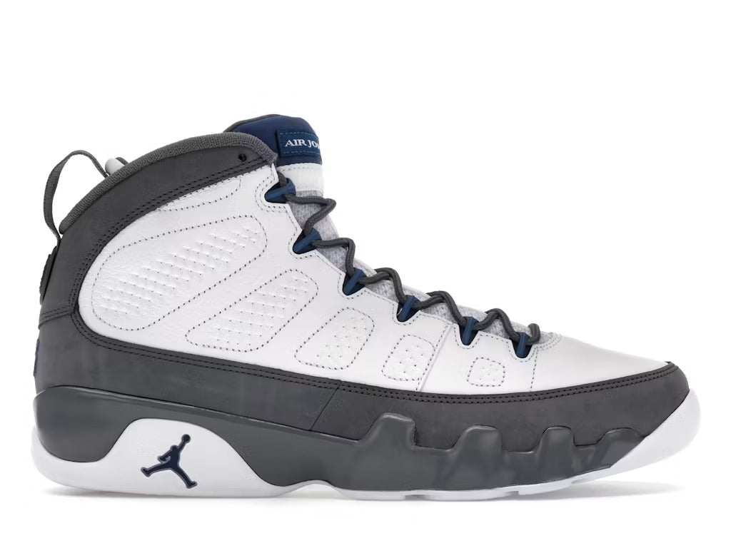 Air Jordan 9 Retro Flint Grey French Blue (2026) product image 1, provided for visual reference and product detail review