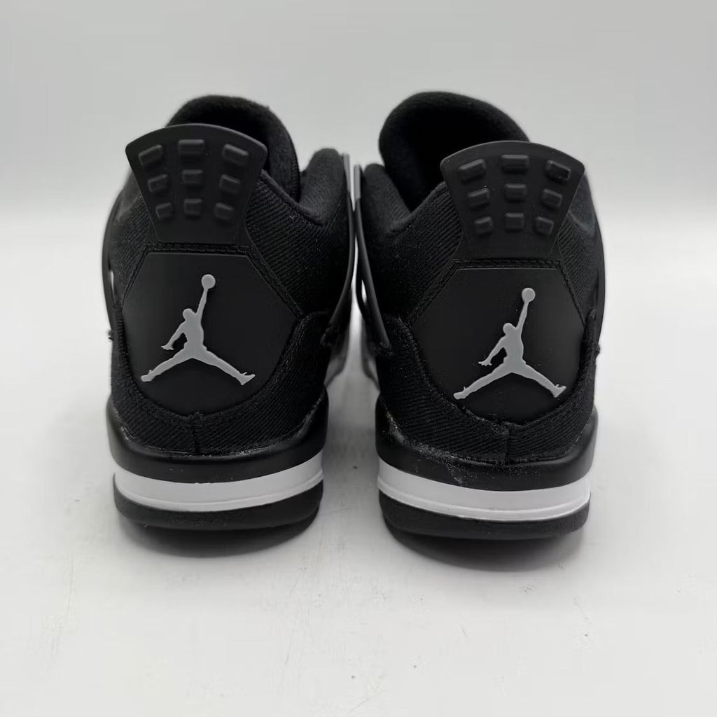 Air Jordan 4 Retro Black Canvas (GS) product image 5, provided for visual reference and product detail review