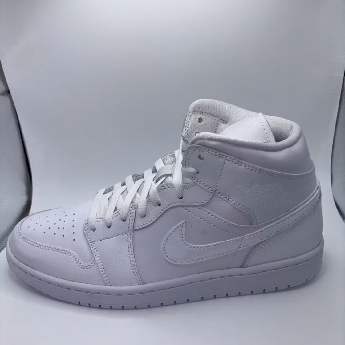Air Jordan Mid Triple White (2022) (Women) product image 3, provided for visual reference and product detail review