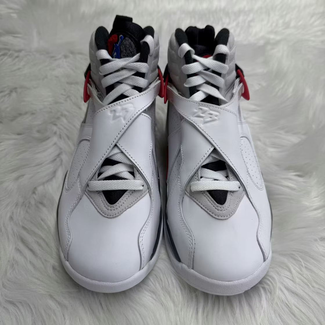 Air Jordan 8 Retro White True Red (2025) (GS) product image 2, provided for visual reference and product detail review