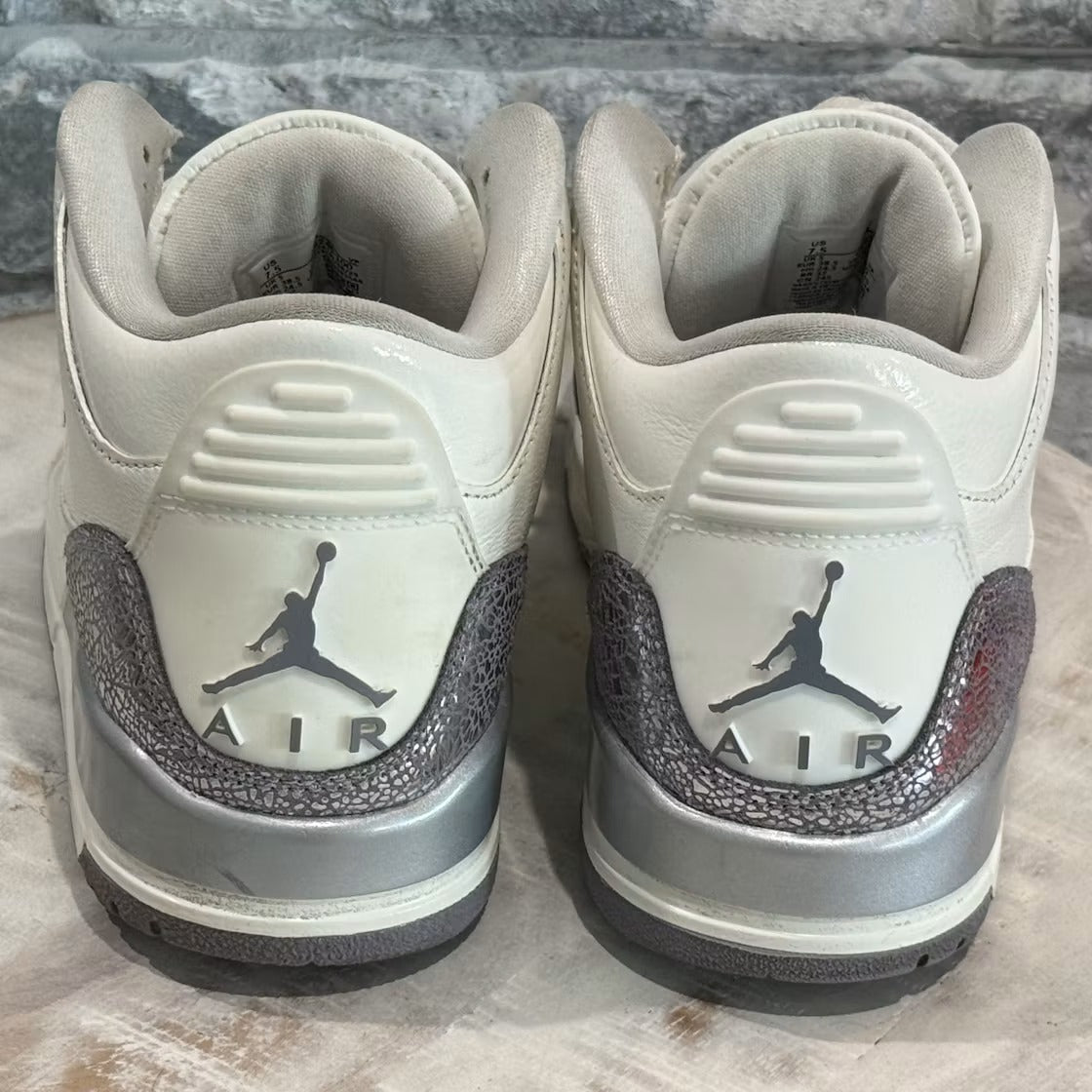 Air Jordan 3 Retro Sail Cement Grey (Women) product image 5, provided for visual reference and product detail review