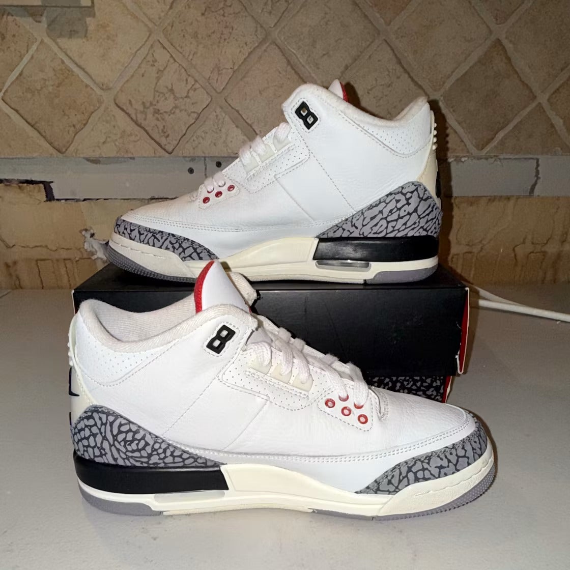 Air Jordan 3 Retro White Cement Reimagined (GS) product image 3, provided for visual reference and product detail review