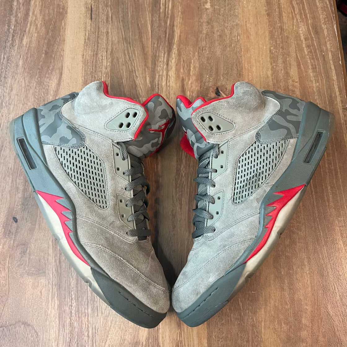 Air Jordan 5 Retro P51 Camo product image 2, provided for visual reference and product detail review