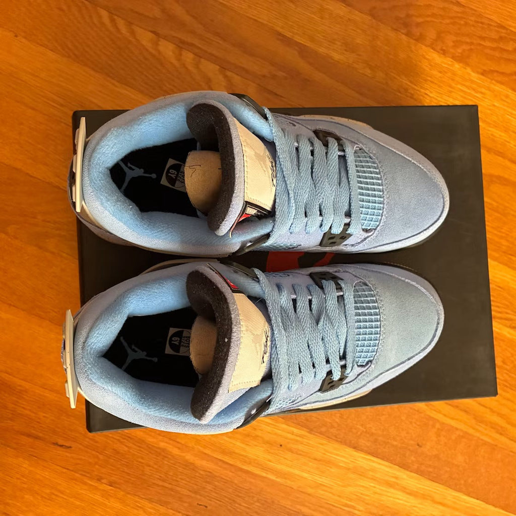 Air Jordan 4 Retro University Blue (GS) product image 6, provided for visual reference and product detail review