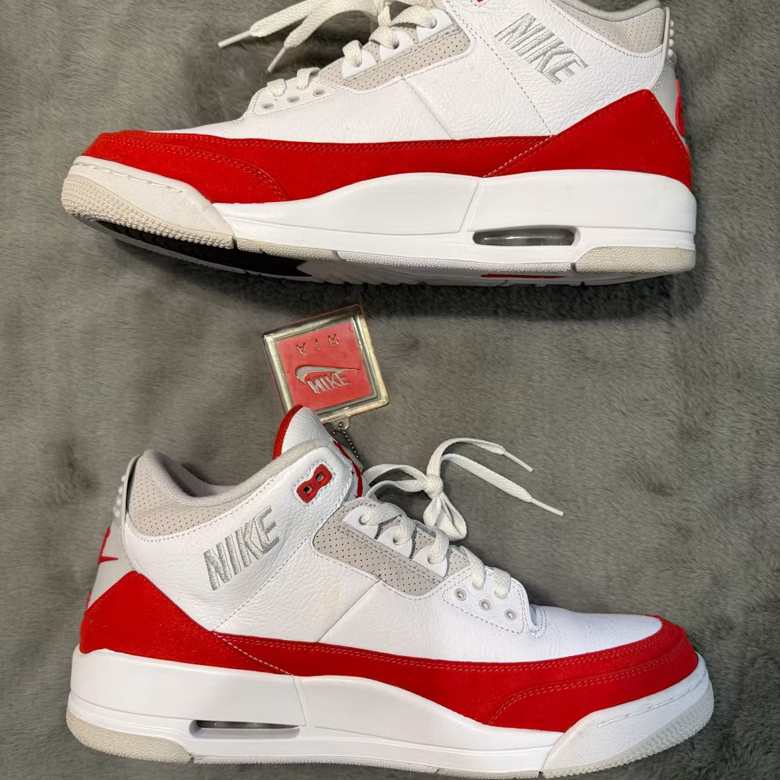 Air Jordan 3 Retro Tinker White University Red product image 5, provided for visual reference and product detail review