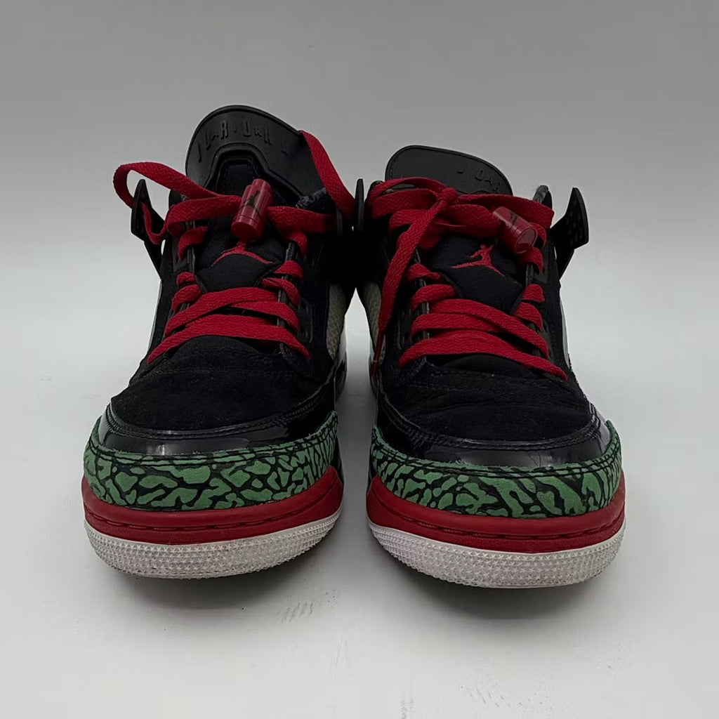 Air Jordan Spizike Low Black Classic Green White Varsity Red product image 2, provided for visual reference and product