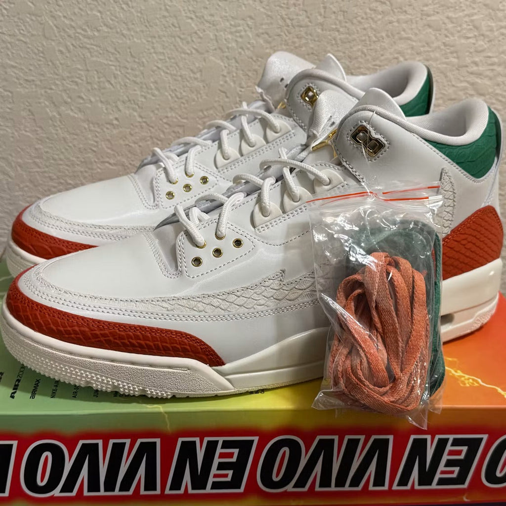 Air Jordan 3 Retro El Vuelo Summit White product image 4, provided for visual reference and product detail review