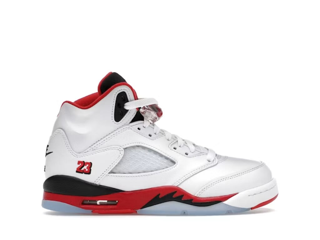 Air Jordan 5 Retro Fire Red Black Tongue (2025) (GS) product image 1, provided for visual reference and product detail review
