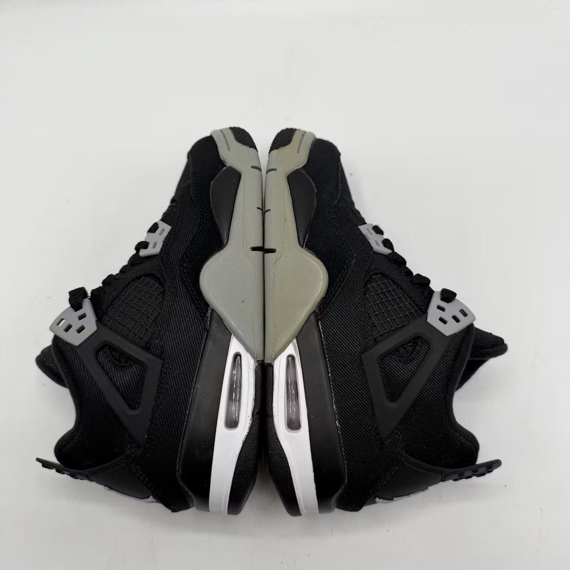 Air Jordan 4 Retro Black Canvas (GS) product image 3, provided for visual reference and product detail review
