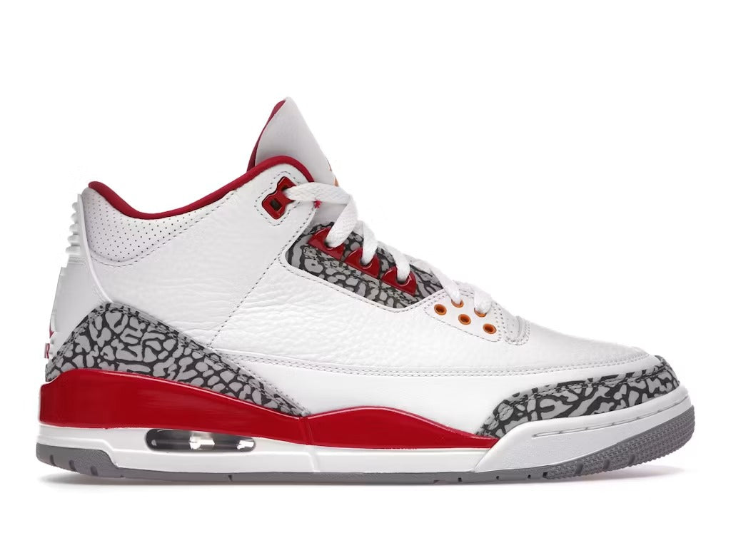Air Jordan 3 Retro Cardinal Red product image 1, provided for visual reference and product detail review