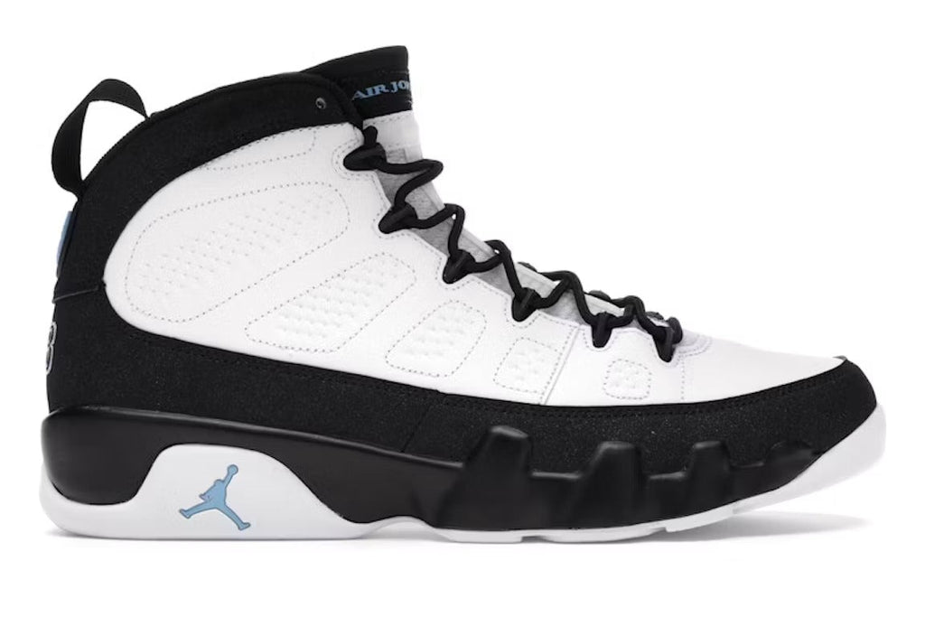 Air Jordan 9 Retro University Blue product image 1, provided for visual reference and product detail review
