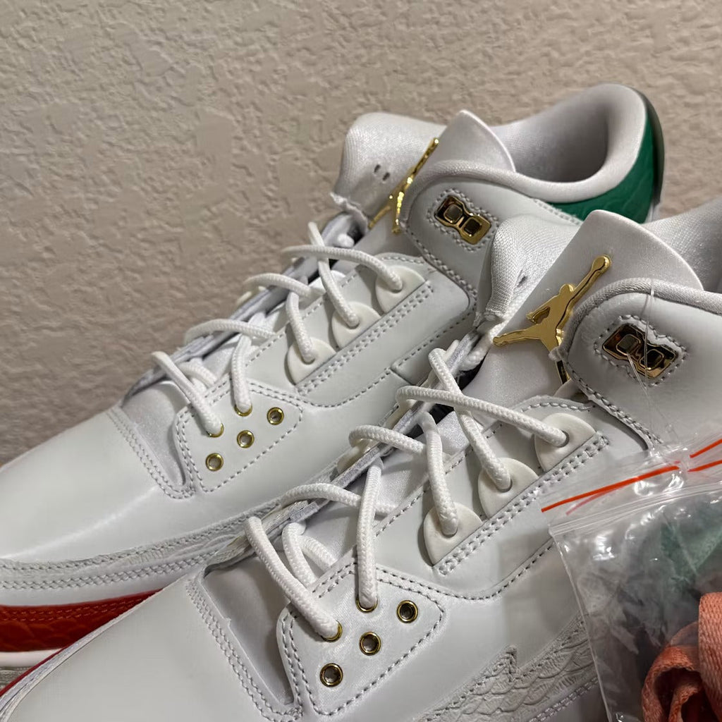 Air Jordan 3 Retro El Vuelo Summit White product image 5, provided for visual reference and product detail review