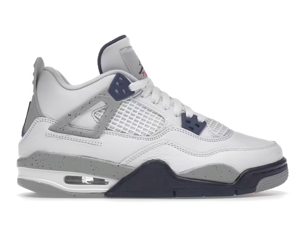 Air Jordan 4 Retro Midnight Navy (GS) product image 1, provided for visual reference and product detail review
