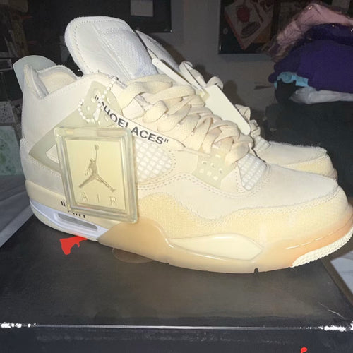 Air Jordan 4 Retro Off-White Sail (Women) product image 2, provided for visual reference and product detail review