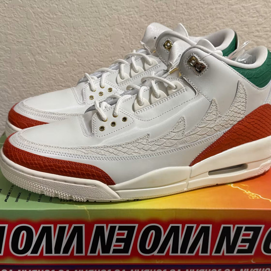 Air Jordan 3 Retro El Vuelo Summit White product image 2, provided for visual reference and product detail review