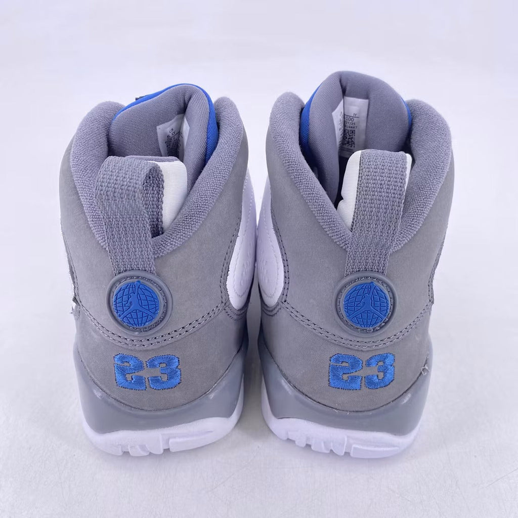 Air Jordan 9 Retro Flint Grey French Blue (2026) (GS) product image 4, provided for visual reference and product detail
