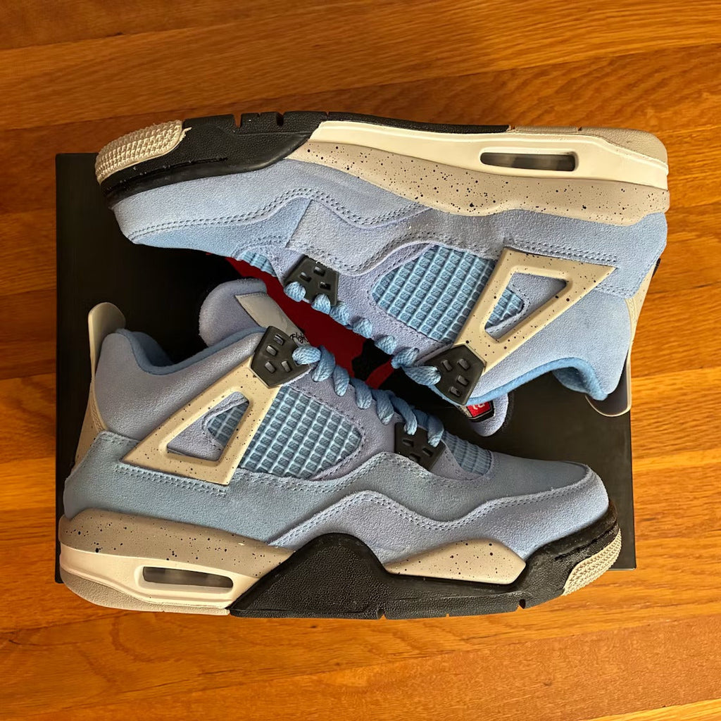 Air Jordan 4 Retro University Blue (GS) product image 2, provided for visual reference and product detail review