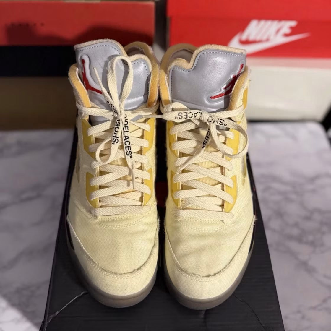 Air Jordan 5 Retro Off-White Sail product image 3, provided for visual reference and product detail review