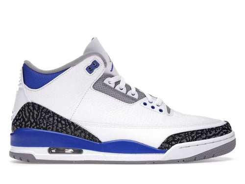Air Jordan 3 Retro Racer Blue product image 1, provided for visual reference and product detail review