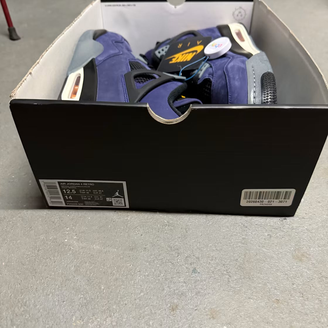 Air Jordan 4 Retro Lakers product image 5, provided for visual reference and product detail review