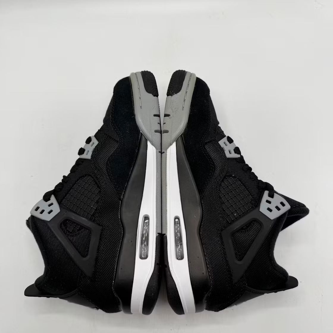 Air Jordan 4 Retro Black Canvas (GS) product image 4, provided for visual reference and product detail review
